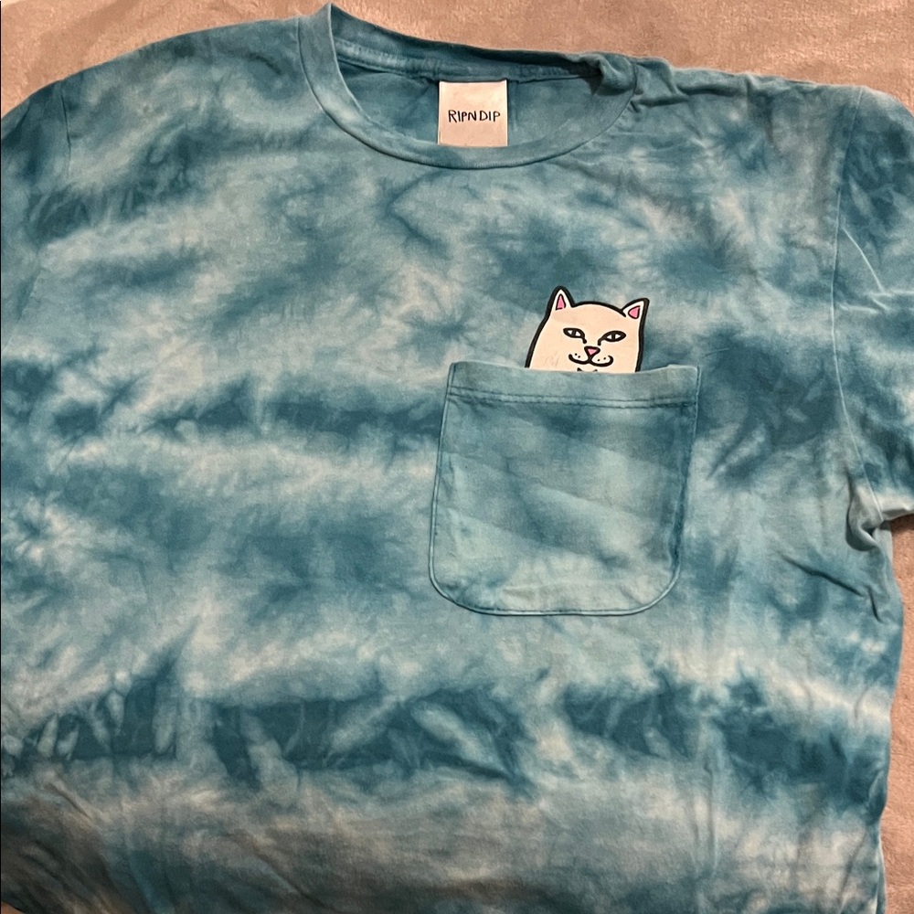 Ripndip Blue Tie-Dye Short Sleeve Tee